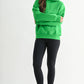 Cotton Blend Drop Shoulder Hoodie: HALOGEN BLUE