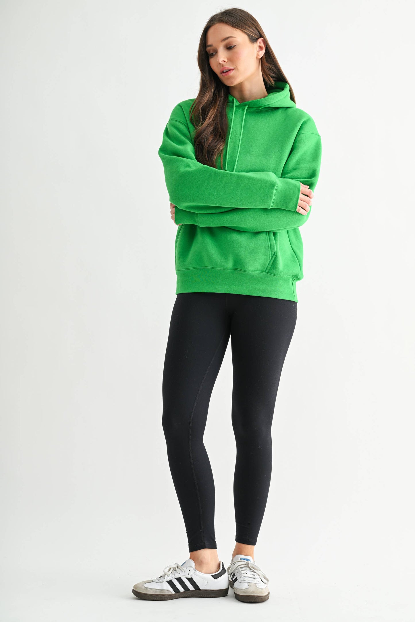 Cotton Blend Drop Shoulder Hoodie: HALOGEN BLUE