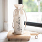 Congrats Wine Bag Natural Cotton Linen