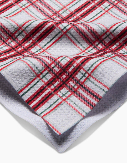 Geometry - Candy Cane Plaid Tea Towel