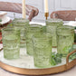 Kate Aspen - 13 oz. Vintage Textured Sage Green Drinking Glasses (6 pcs)