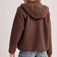 Bluivy - SOFT SHERPA FLEECE ZIPPER FRONT HOODIE JACKET: WINE / M