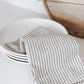 Striped Linen Tea Towel- Beige Striped