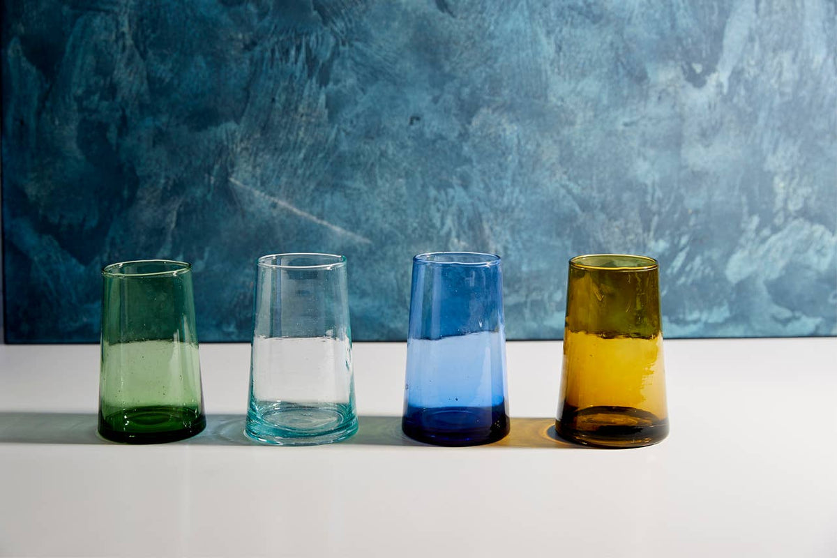 Verve Culture - Moroccan Cone Glassware Large - Amber: Amber