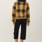 Be Cool - PLAID ZIP UP SWEATER JACKET : BLUE / M