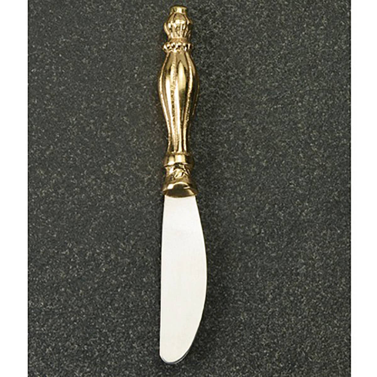 India Handicrafts Inc - Gold Ribbed Spreader - Set of 12
