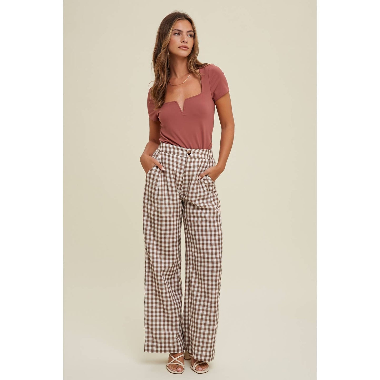 Smoothing Nylon-Spandex Knit Top: PISTACHIO