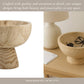 Sagebrook Home - Bowl - Brown Paulownia Wood with Pedestal Base, 8 in.