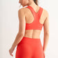 Venice Cloud Light Square Neck Sports Bra: HALOGEN BLUE