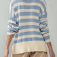 Cozy and Free Striped Cardigan: SKY BLUE/CREAM