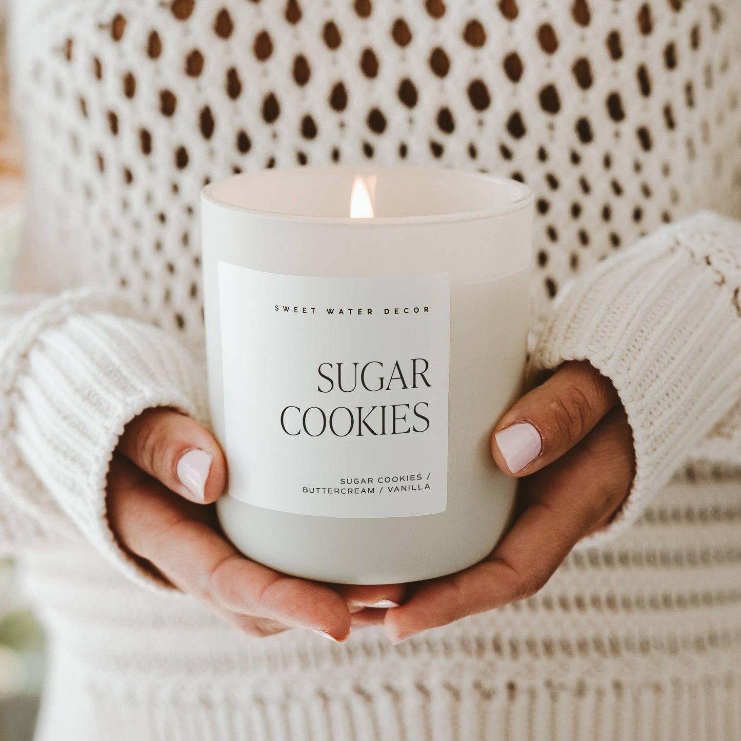 Candle: Sugar Cookies 15 oz Soy Candle, Matte Jar