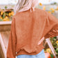 Lovesoft - Green Drop Shoulder Crew Neck Pullover Sweatshirt: Brown / 75%Polyester+25%Cotton / L