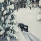 The Cottage After a Snowfall | Fine Art: Light Brown Frame / 16 inches x 24 inches