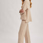 Textured Knit Top & Pant Set: OATMEAL