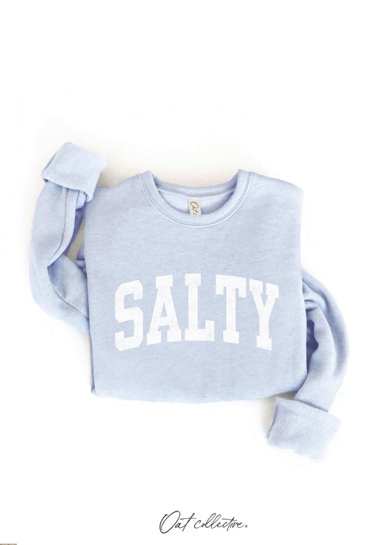 SALTY Graphic Sweatshirt: LIGHT BLUE
