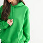 Cotton Blend Drop Shoulder Hoodie: HALOGEN BLUE