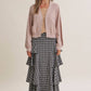 in february - EVERYDAY ESEENTIAL EASY LAYERING BALLOON SLV WAFFLE CARDIGAN: ROSEWOOD / S