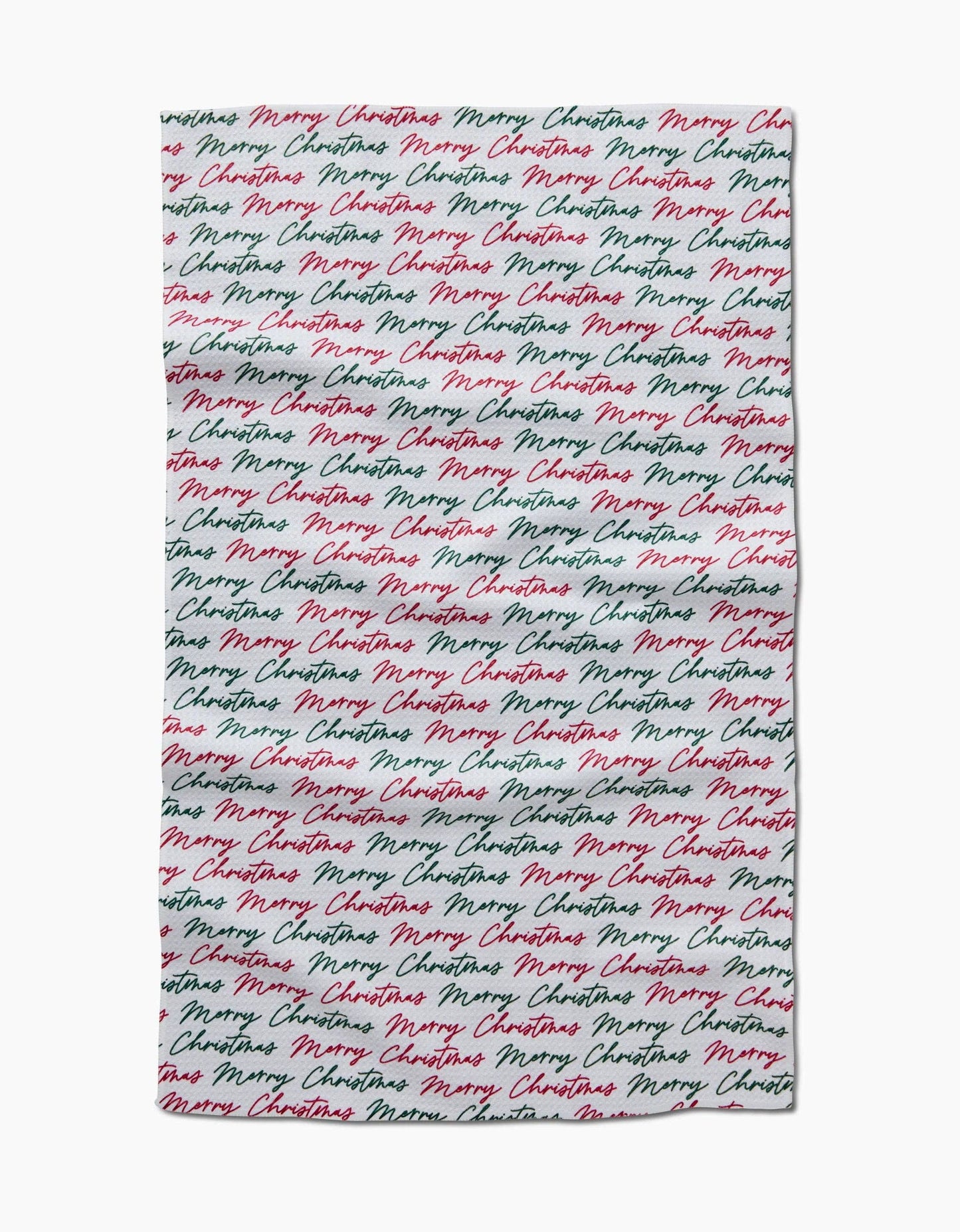 Geometry - Merry Christmas Greetings Tea Towel