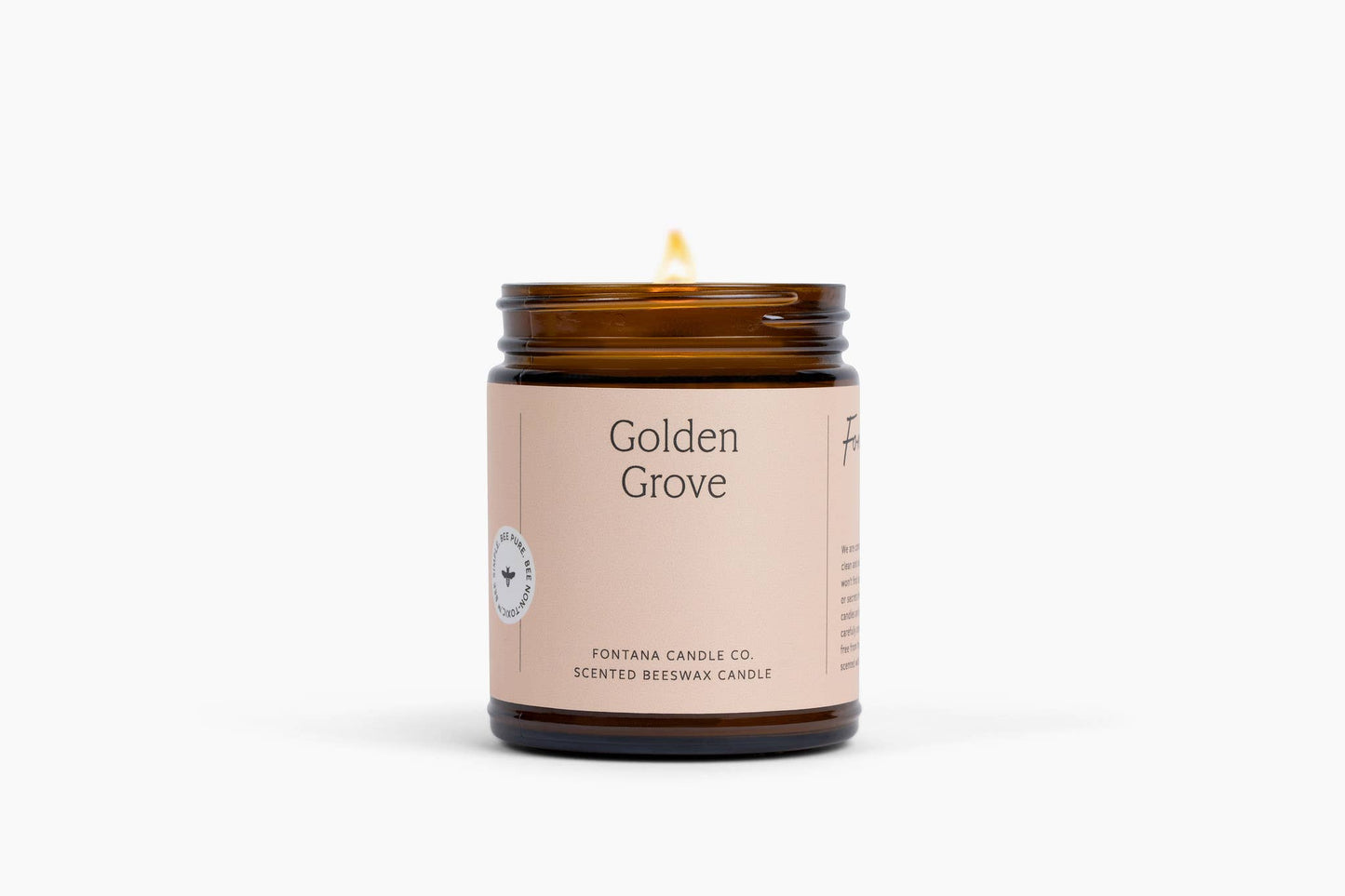 Fontana Candle Co. - Golden Grove Essential Oil Beeswax Jar Candle: Non-Toxic