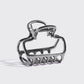 Metal Medium Open Shape Puffy Claw Clip - HEMATITE
