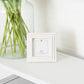 Wood Frame Photo Frame Scallop (4x4): WHITE
