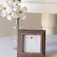 Devanie At Home - Wood scallop photo frame for 4x4 pic, espresso - 17020