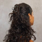 Metal Medium Open Shape Puffy Claw Clip - HEMATITE