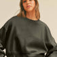 Honestee - Blank Short Cropped Long Sleeve Sweatshirt: Burgundy / XL