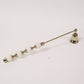 Gold Candle Snuffer White and Gold Beaded Handle
