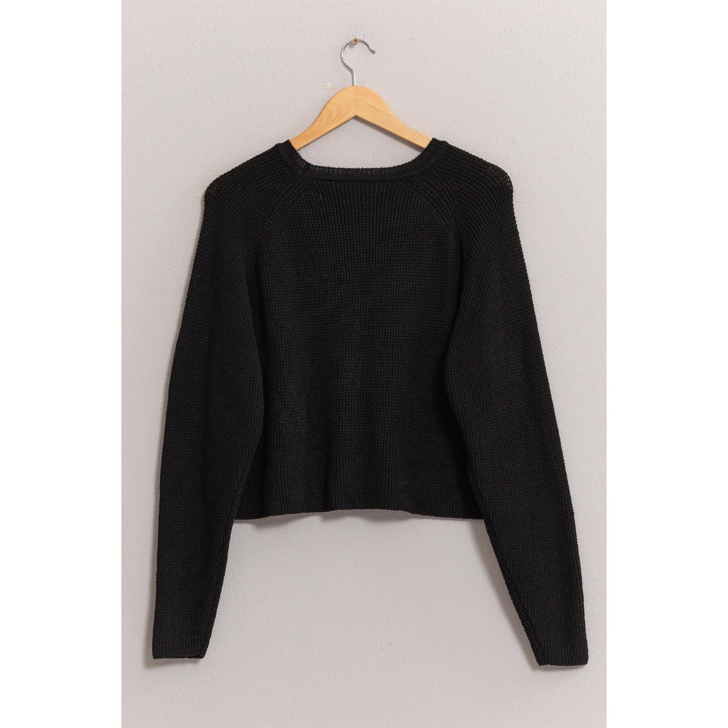 Oversized Raglan Sleeve Sweater: GRAY BLUE