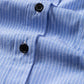 Lovesoft - Stripe Roll-tab Sleeve Pocketed Long Shirt: Black Stripe / 65%Polyester+35%Cotton / XL