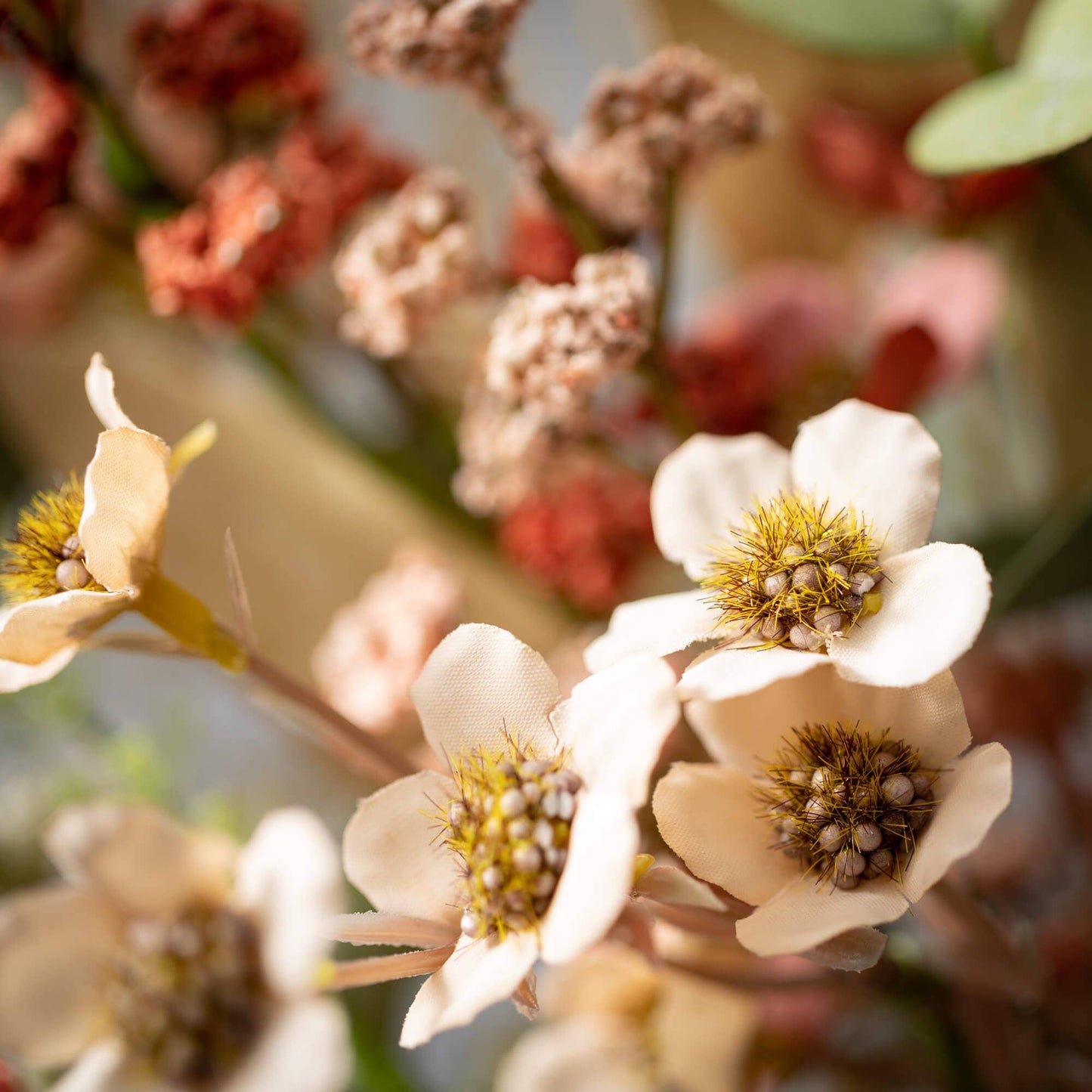 Rust Flower Eucalyptus Pick