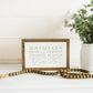 Waymaker | Wall Art: Soft White-Black Text / Light Brown Frame / 24 inches x 16 inches