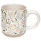 Mug: Floral Stoneware Coffee Mug