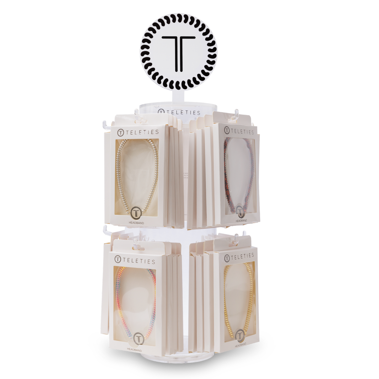 TELETIES - Spiral Hair Coil Headband Display