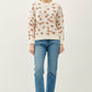 Floral Sweater Top: SEA GREEN