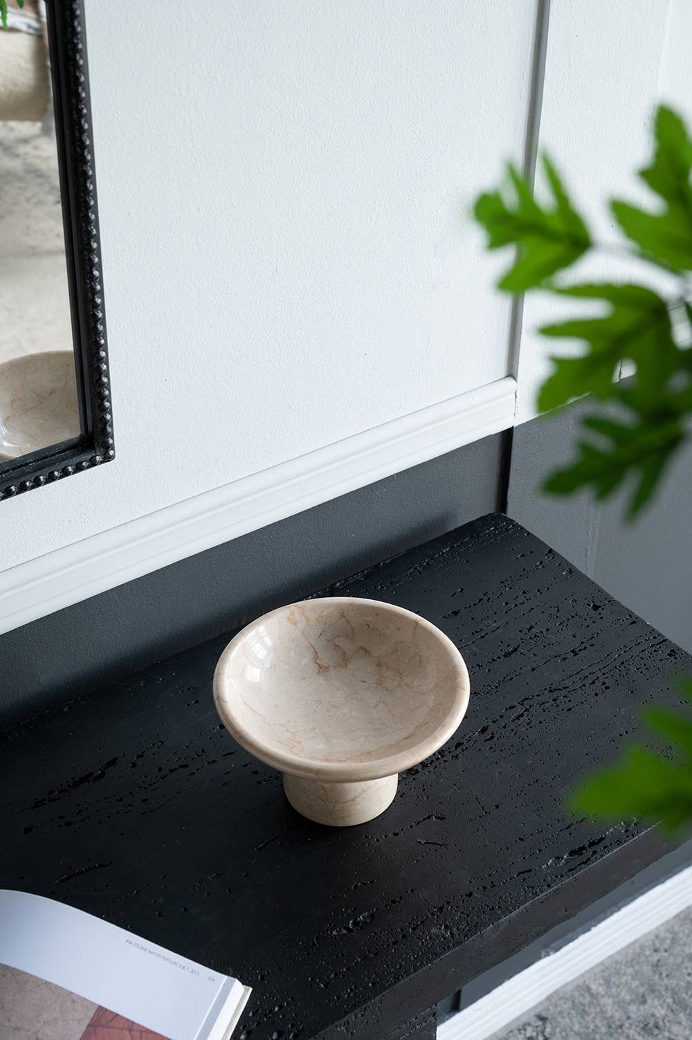 Marble Elegance Pedestal Bowl:  7x7x4"