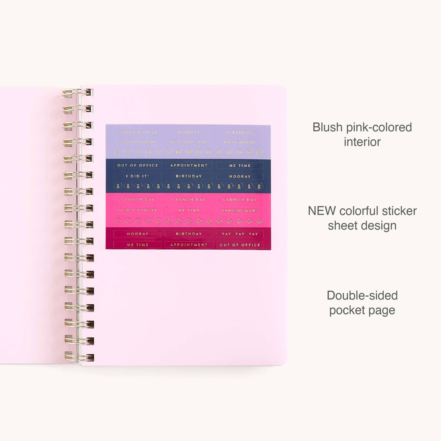 2025-2026 Softcover Weekly Simplified Planner - Happy Stripe