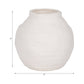 Sagebrook Home - Decorative Vase - White Ceramic Woven Textured Coastal, 7 in