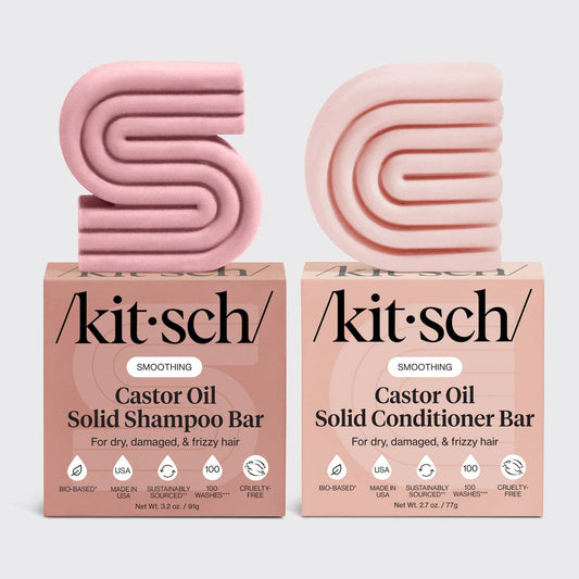 KITSCH - Castor Oil Nourishing Shampoo & Conditioner Bar Combo