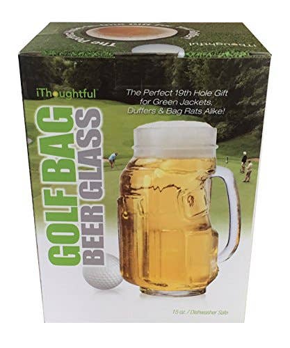 Golf Bag Beer Mug: Clear