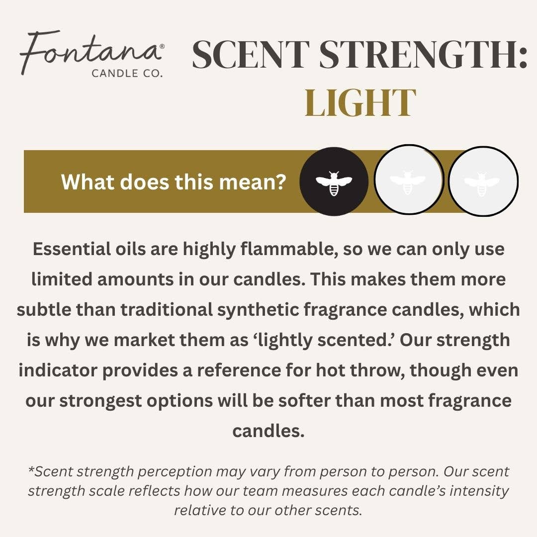 Fontana Candle Co. - Golden Grove Essential Oil Beeswax Jar Candle: Non-Toxic