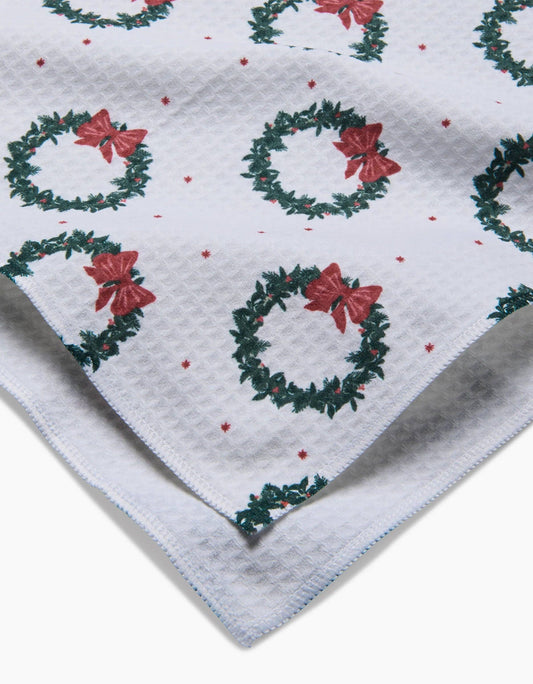 Geometry - Bow Wreath Tea Towel