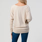Heimious - Long Dolman Sleeve Round Neck Brushed Knit Top, 2739: Navy / S