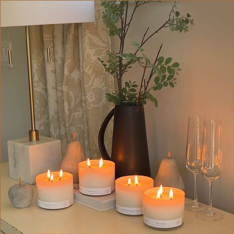 Spiced Latte Essential Oil Beeswax 3 Wick Candle