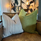 Rennah Collective - Mustard Green Velvet Pillow Cover: 18x18 Cover Only