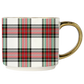 Mug: White Plaid Coffee Mug
