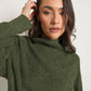 Seventy Eight and Sunny (SEAS) - Driftwood Sweater: Olive Marled / S
