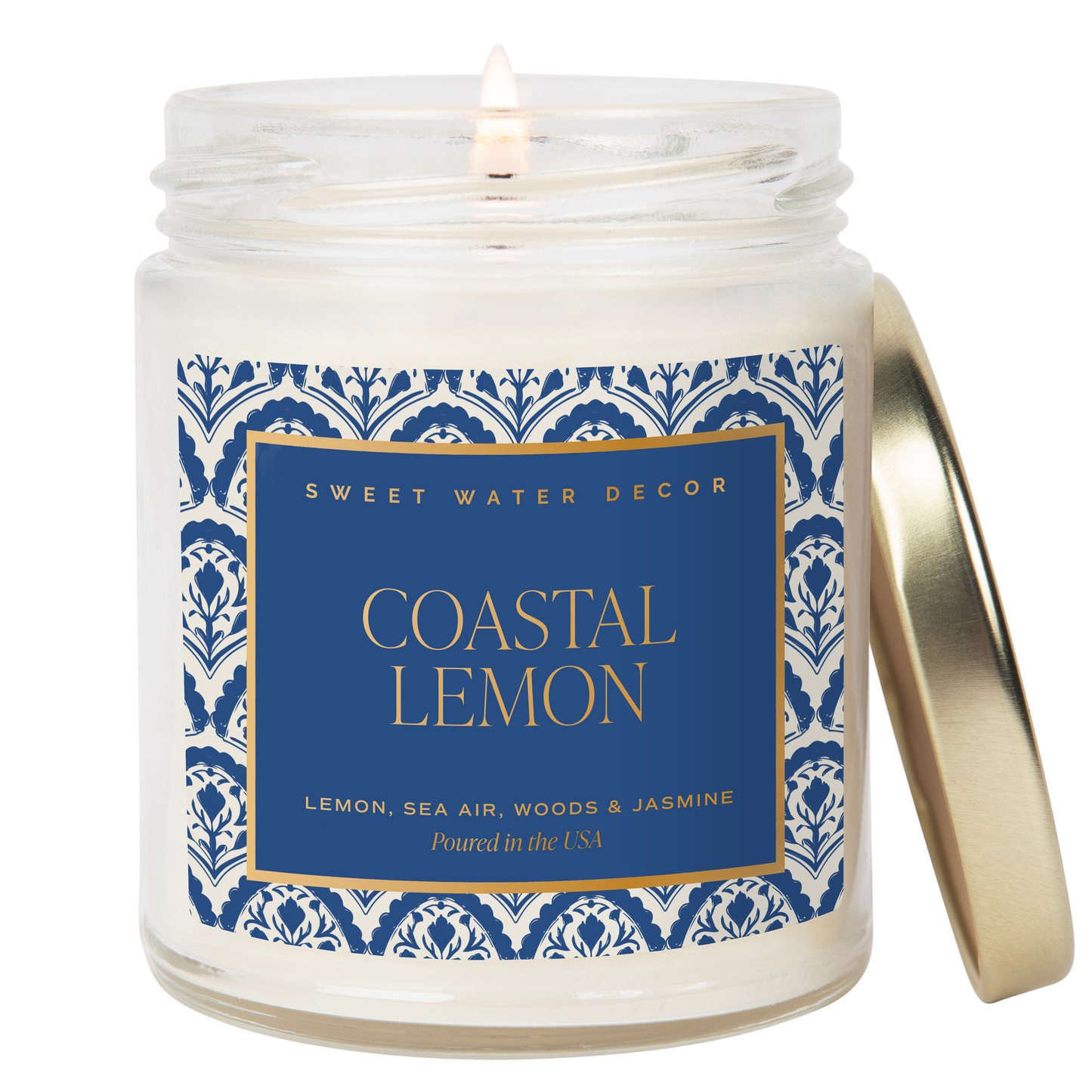Sweet Water Decor - *NEW* Coastal Lemon 9 oz Soy Candle - Home Decor & Gifts
