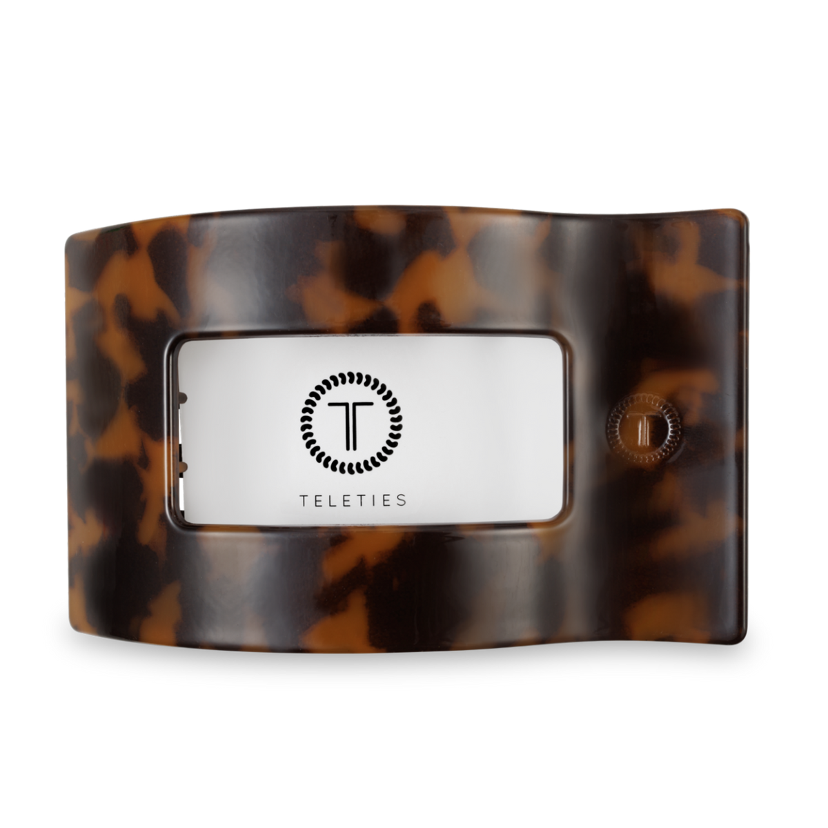 TELETIES - Tortoise | Large | Flat Rectangle Hair Clip